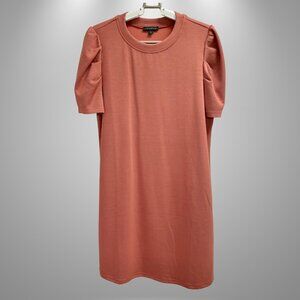 Dusty Rose Puff Sleeve Mini Dress For Cynthia Modal Soft NWOT Size S